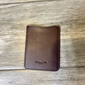 Coach Leather Phone Card Sleeve